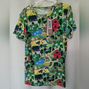 NWT Muse Threads Bamboo Farm Animal Pocket Tee size Medium or 6/7